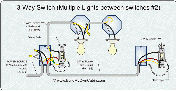 3 Way Switch Wiring Diagram, 3 Way Switch Wiring Diagram With 2 Wires