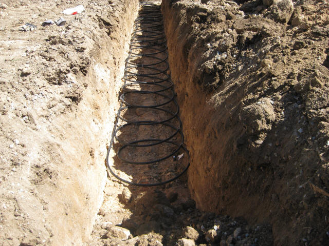 Geo pipe in trench
